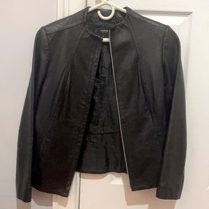 Woman’s Black Leather Jacket - Small